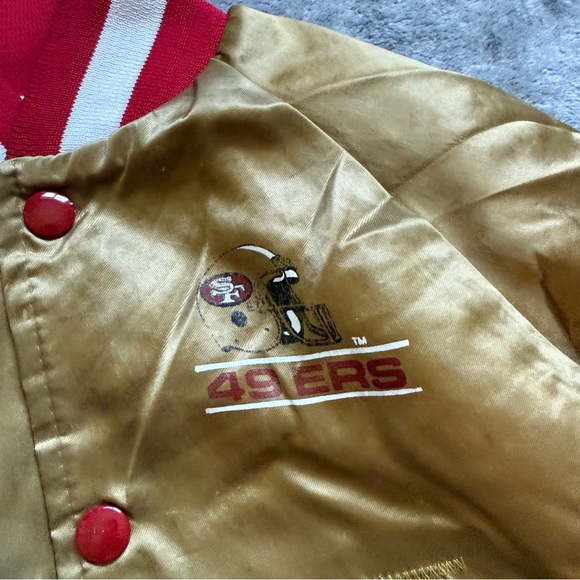 Size 4 Vintage Chalk Line San Francisco 49ers Bomber Varsity Jacket - Picture 4 of 7
